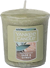 Ароматична свічка - Yankee Candle Sage & Citrus Votive — фото N1