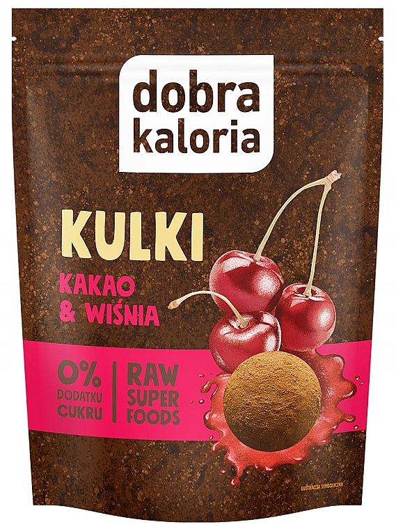 Енергетичні кульки з какао та вишневим смаком - Dobra Kaloria RAW Superfoods Balls Cacao & Cherry — фото N1