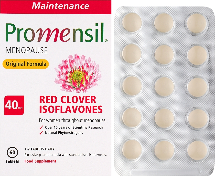Пищевая добавка для женщин во время менопаузы - Promensil Menopause Original Formula Tablets — фото N4