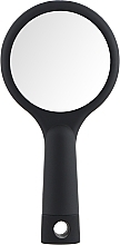 Щітка для волосся масажна з дзеркалом С0243, чорна - Rapira — фото N3