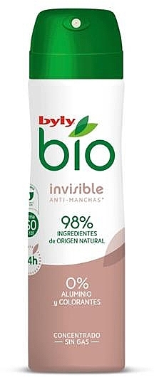 Дезодорант-спрей - Byly Bio Natural 0% Invisible Desdorant Spray — фото N1