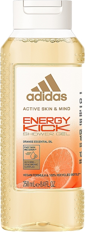 Гель для душа - Adidas Active Skin & Mind Energy Kick Shower Gel Orange Essential Oil — фото N1