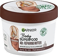 Відновлюючий крем-баттер для дуже сухої шкіри тіла - Garnier Body SuperFood Cocoa & Ceramide Repairing Butter — фото N1