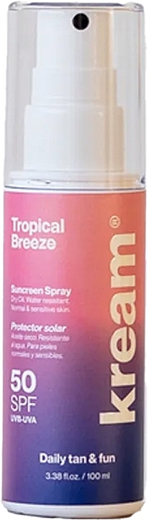 Сонцезахисний спрей - Kream Tropical Breeze Sunscreen Spray SPF50 — фото N2