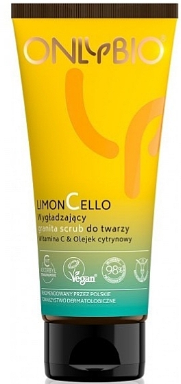 Розгладжувальний скраб для обличчя з вітаміном С - Only Bio Limoncello Smoothing Granita Facial Scrub — фото N1