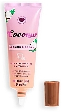 Бронзер для обличчя - I Heart Revolution Coconut Bronze Tinted Glow Drops — фото N2