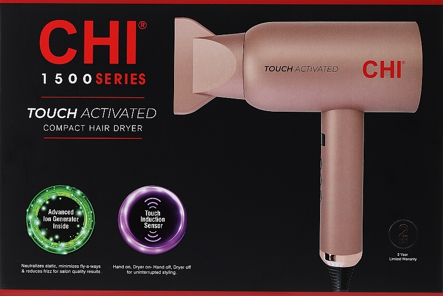 Сенсорний фен для волосся - CHI Touch Activated Compact Hair Dryer — фото N1