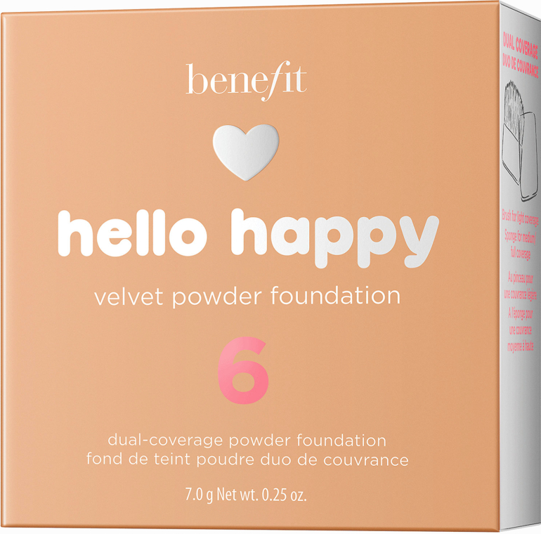 Пудровое тональное средство - Benefit Hello Happy Velvet Powder Foundation — фото N8
