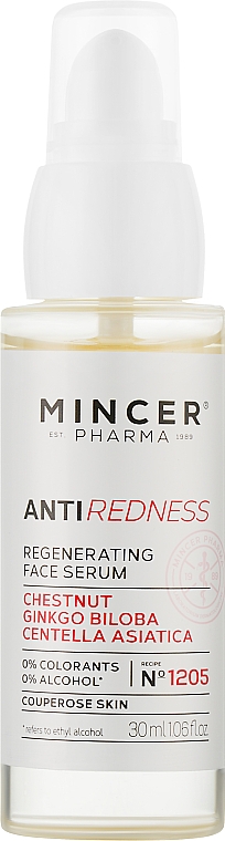 Регенерирующая сыворотка для лица №1205 - Mincer Pharma Anti Redness N°1205 Serum