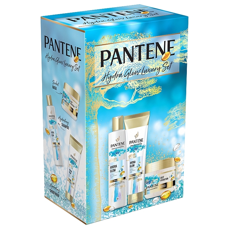 Набор - Pantene Pro-V Miracles Hydra Glow Luxury Set (shm/250ml + cond/160ml + h/mask/300ml) — фото N3