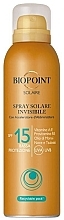 Духи, Парфюмерия, косметика Солнцезащитный спрей SPF15 для лица - Biopoint Solaire Spray Solar Invisible SPF 15