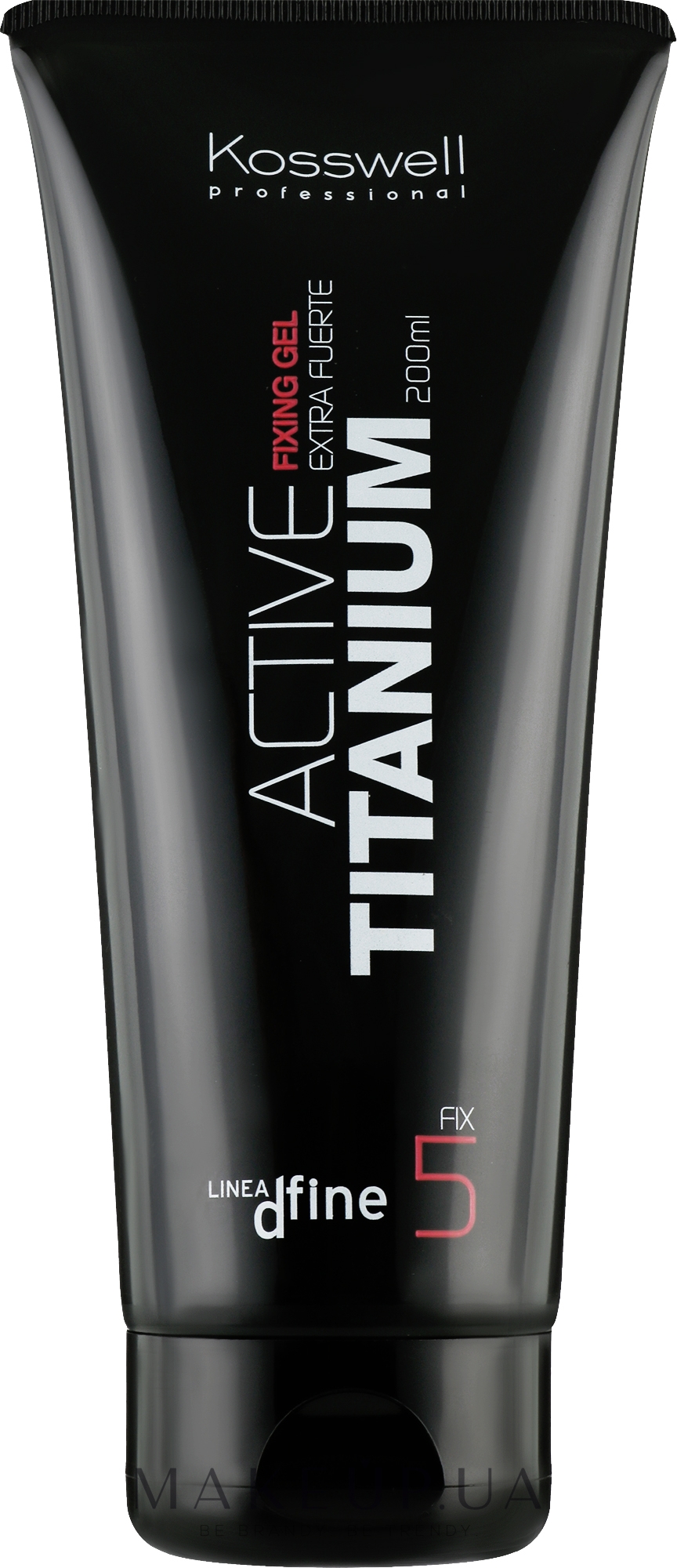 Гель с эффектом мокрых волос сильной фиксации - Kosswell Professional Dfine Active Titanium 5 — фото 200ml