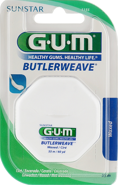 Зубная нить вощеная - G.U.M Butlerweave Waxed — фото N1