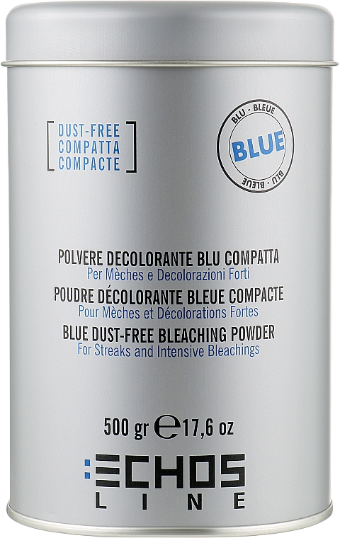 Беспильовий блонд-порошок блакитний - Echosline Bleaching Polvere Decolorante Blu Compatta — фото N3