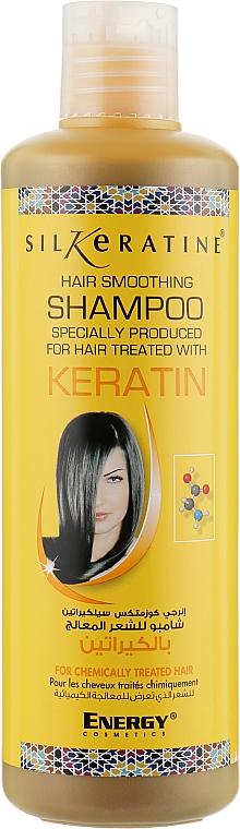 Бессульфатный разглаживающий шампунь с кератином - Energy Cosmetics Silkeratine Hair Smoothing Shampoo