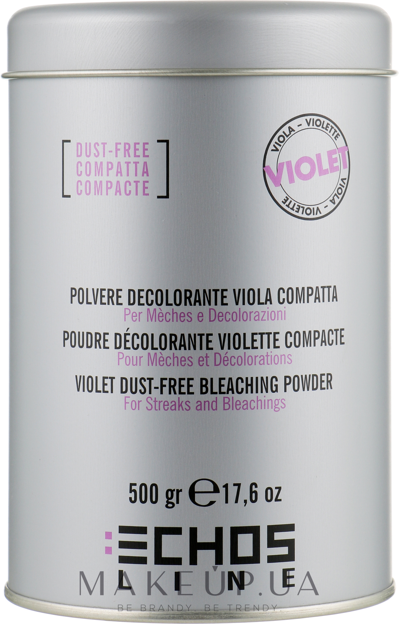 Беспылевой блонд-порошок фиолетовый - Echosline Bleaching Polvere Decolorante Violet Compatta — фото 500g