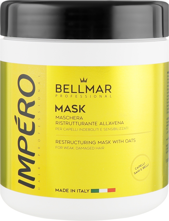 Маска для відновлення структури волосся з екстрактом вівса - Bellmar Impero Restructuring Mask With Oats