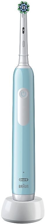 Электрическая зубная щетка, голубая - Oral-B Pro 1 3D Cleaning Caribbean Blue — фото N3