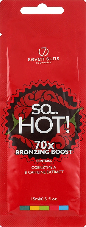 Крем для солярия разогревающий с перцем и бронзантами - 7Suns So…Hot! 70X Bronzing Boost (пробник)