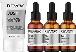 Набір для освітлення шкіри - Revox Just Skin Brightening Set (cl/30ml + ser/2x30ml + acid/30ml) — фото N2