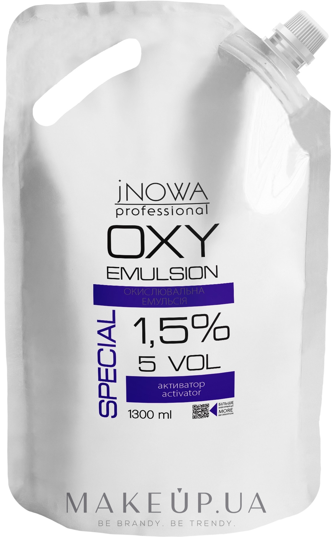 Окислювальна емульсія 1.5% - jNOWA Professional OXY Emulsion Special 5 vol (дой-пак) — фото 1300ml