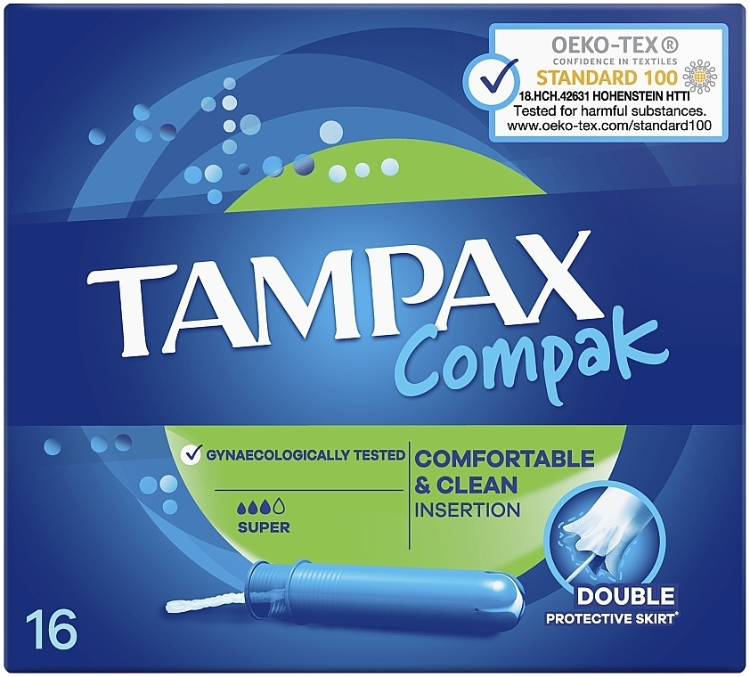 Тампони з аплікатором, 16 шт. - Tampax Compak Discreet Tampons — фото N2