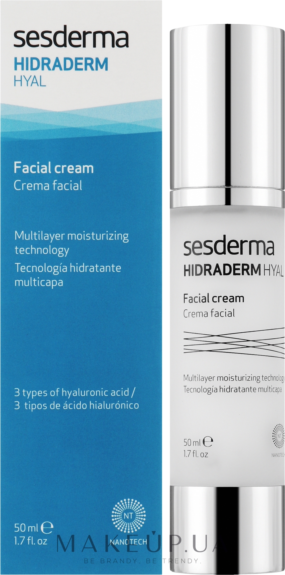 Зволожуючий крем - SesDerma Laboratories Hidraderm Hyal Facial Cream — фото 50ml