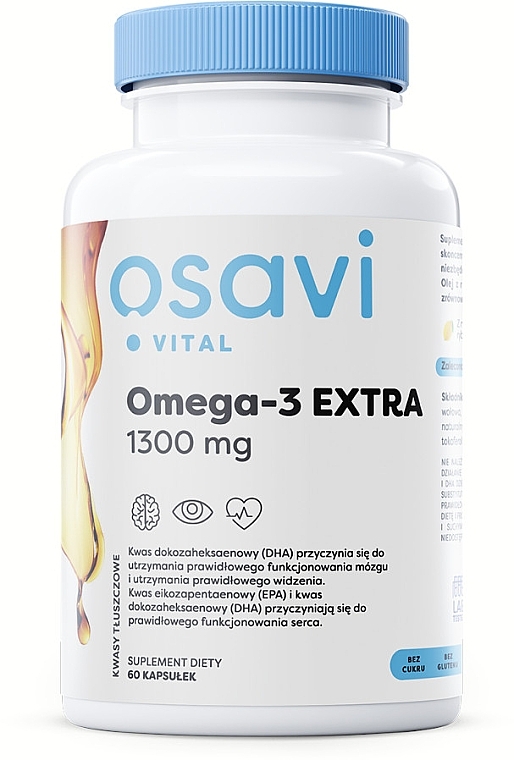Пищевая добавка "Омега-3 Экстра", в мягких капсулах - Osavi Omega-3 Extra 1300mg Lemon Softgels — фото N3