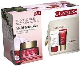 Духи, Парфюмерия, косметика Набор - Clarins Super Restorative (d/cr/50ml + n/cr/15ml + f/balm/15ml + pouch)