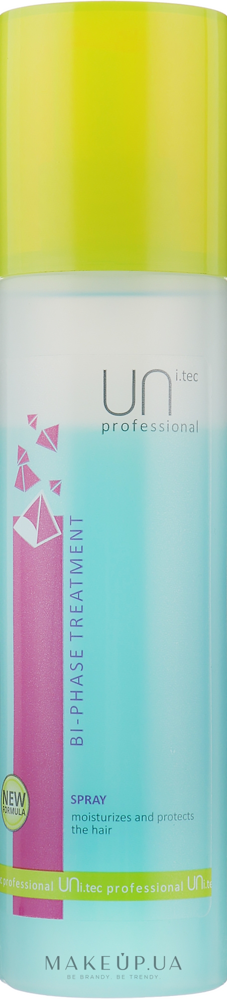 Спрей для волосся зволожуючий з УФ-фільтрами - UNi.tec Professional Bi-Phase Treatment — фото 200ml