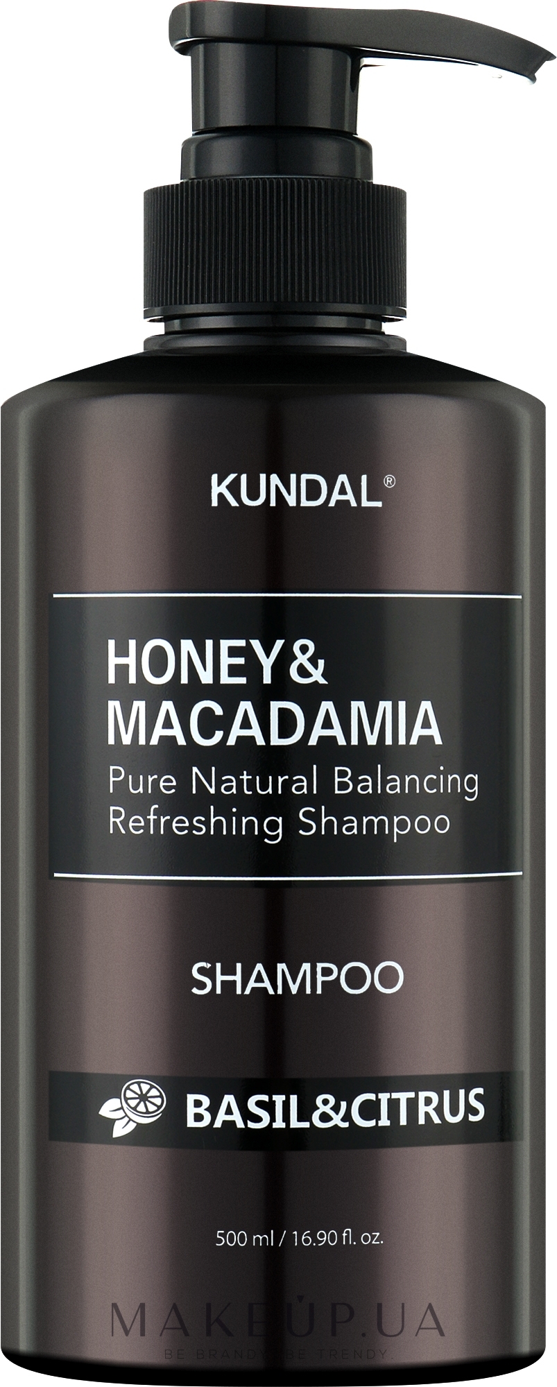 Шампунь для волосся "Базилік і цитрусові" - Kundal Honey & Macadamia Shampoo Basil & Citrus — фото 500ml