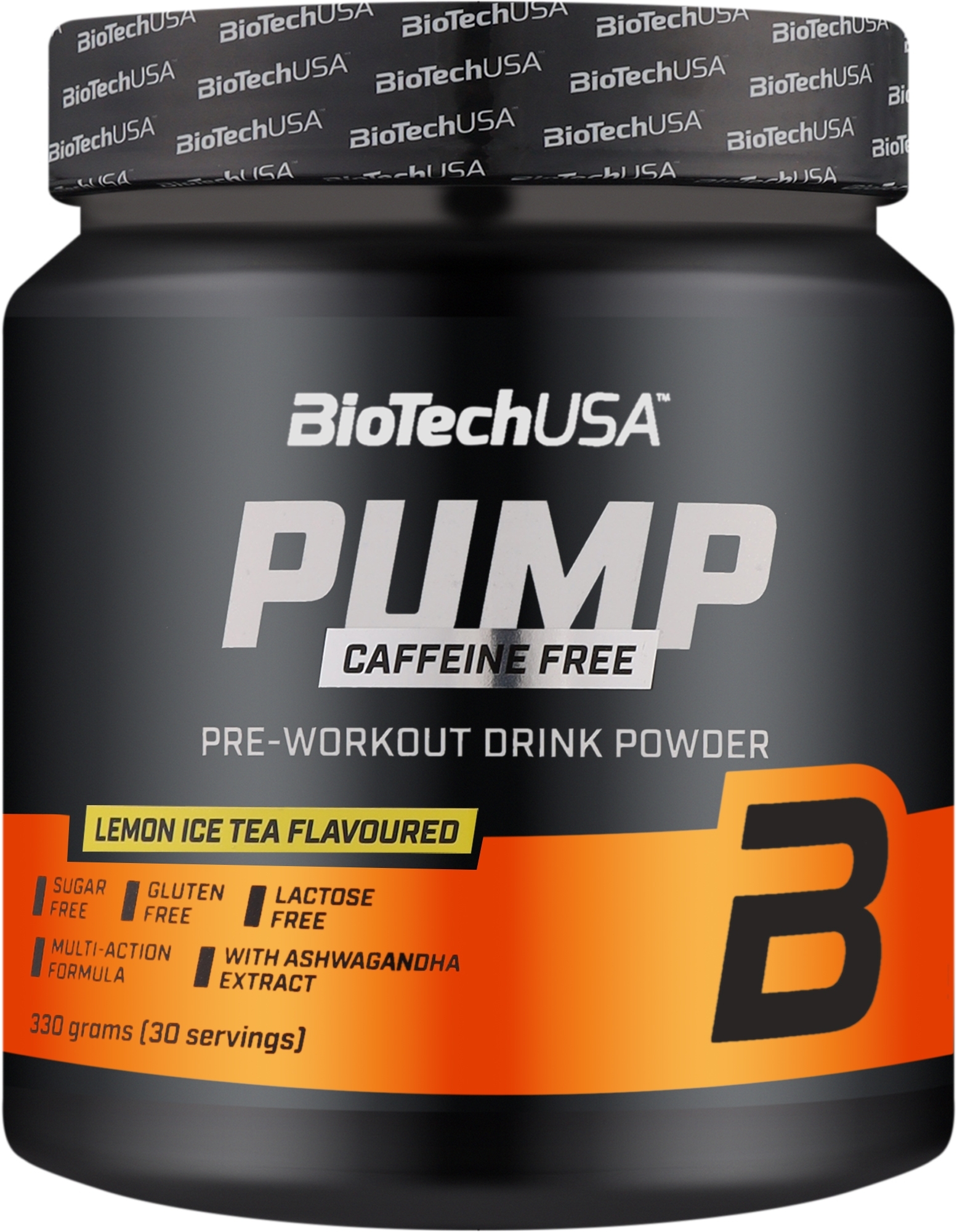 Предтренировочный комплекс "Лимонный чай со льдом" - BioTechUSA Pump Caffeine Free — фото 330g