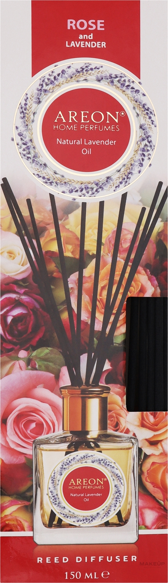 Аромадифузор "Троянда та лаванда" - Areon Home Perfume Rose & Lavender Oil Reed Diffuser — фото 150ml