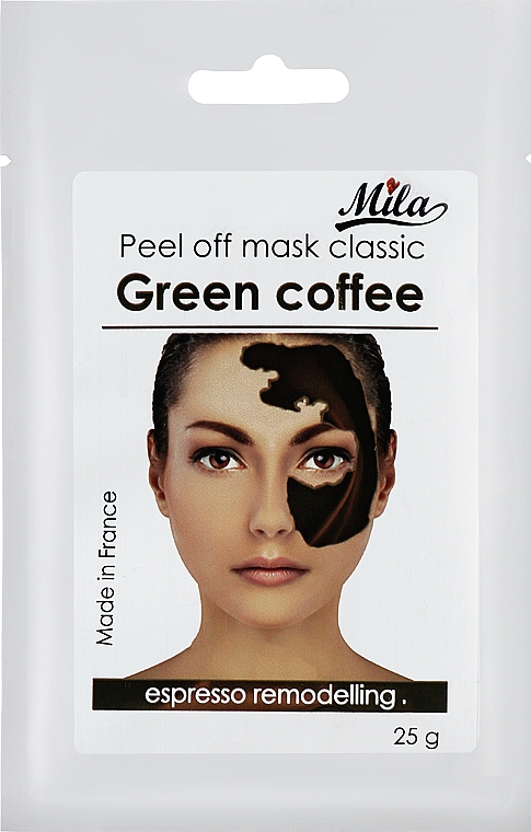 Маска альгинатная классическая порошковая "Зеленый кофе" - Mila Espresso Remodelling Peel Off Mask Green Coffee — фото N1
