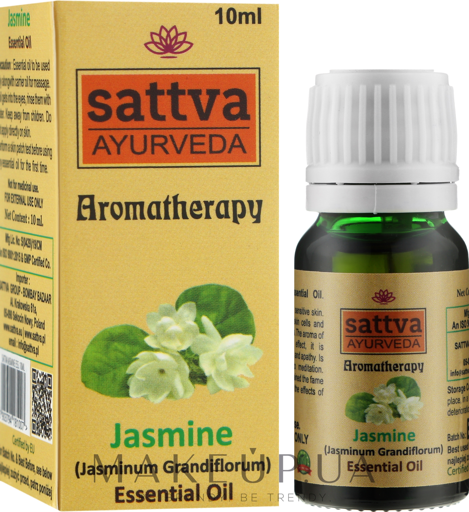 Эфирное масло "Жасмин" - Sattva Ayurveda Jasmine Essential Oil — фото 10ml