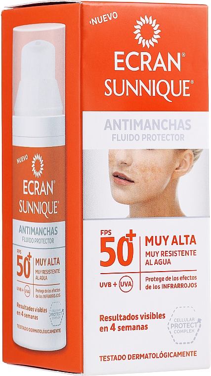 Сонцезахисний догляд за обличчям - Ecran Sunnique Antimanchas Facial Spf50+ — фото N2