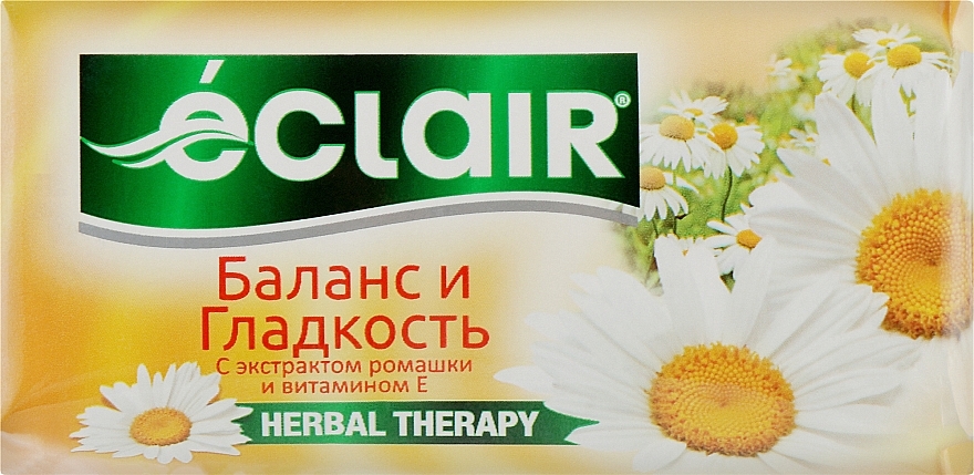 Мыло туалетное "Баланс и гладкость с экстрактом ромашки и витамином Е" - Eclair Herbal Therapy — фото N1