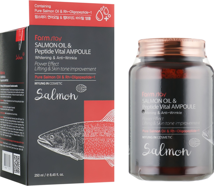 Сыворотка с лососевым маслом и пептидами - FarmStay Salmon Oil & Peptide Vital Ampoule
