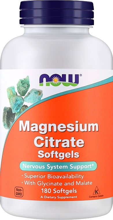 Минералы Цитрат магния, мягкие таблетки - Now Foods Magnesium Citrate Softgels — фото N3