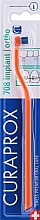 Парфумерія, косметика Монопучкова зубна щітка, помаранчева із синьою щетиною - Curaprox CS 708 Implant
