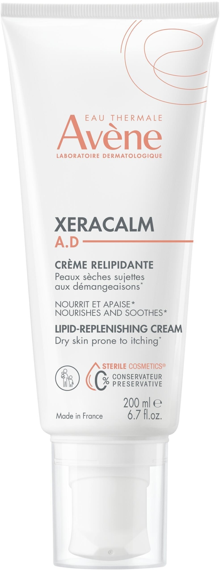 Крем для очень сухой и атопичной кожи - Avene XeraCalm A.D Lipid-Replenishing Cream — фото 200ml