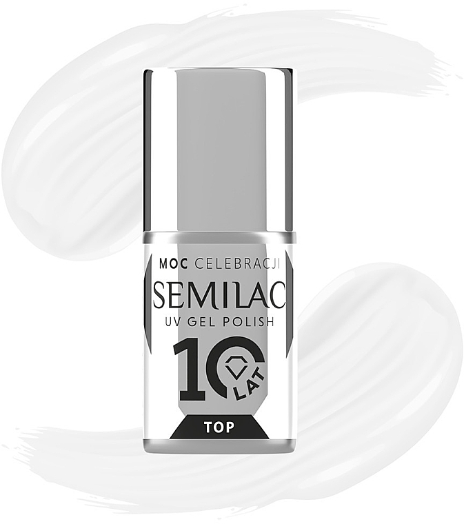 Топ для нігтів без липкого шару - Semilac 10Years Limited Edition Top No Wipe Sparkle Diamond — фото N2