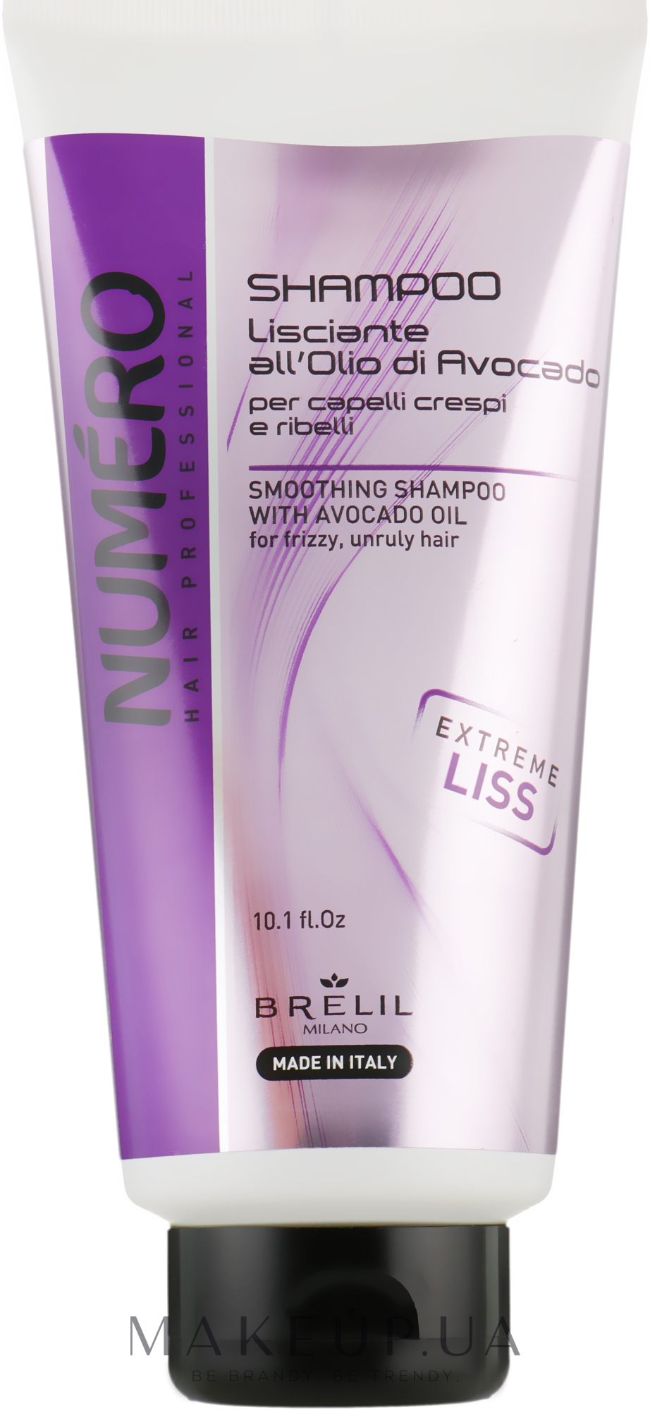 Розгладжуючий шампунь для волосся з маслом авокадо - Brelil Numero Smoothing Shampoo — фото 300ml