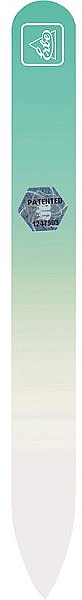 Скляна пилочка для нігтів, 9 см, пастельно-зелена - Erbe Solingen Soft-Touch — фото N1