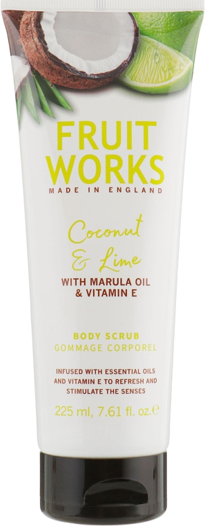 Скраб для тіла - Grace Cole Fruit Works Coconut & Lime Body Scrub — фото N1