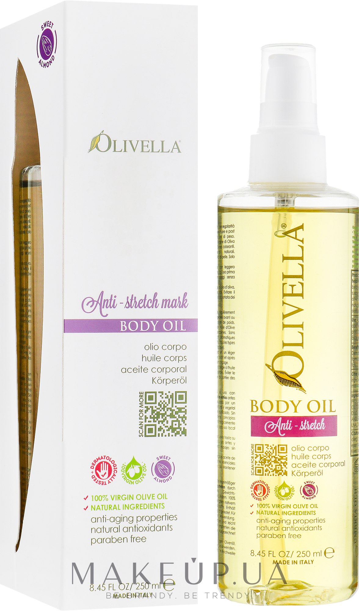 Олія для тіла, від розтяжок - Olivella Anti-Stretch Mark Body Oil — фото 250ml