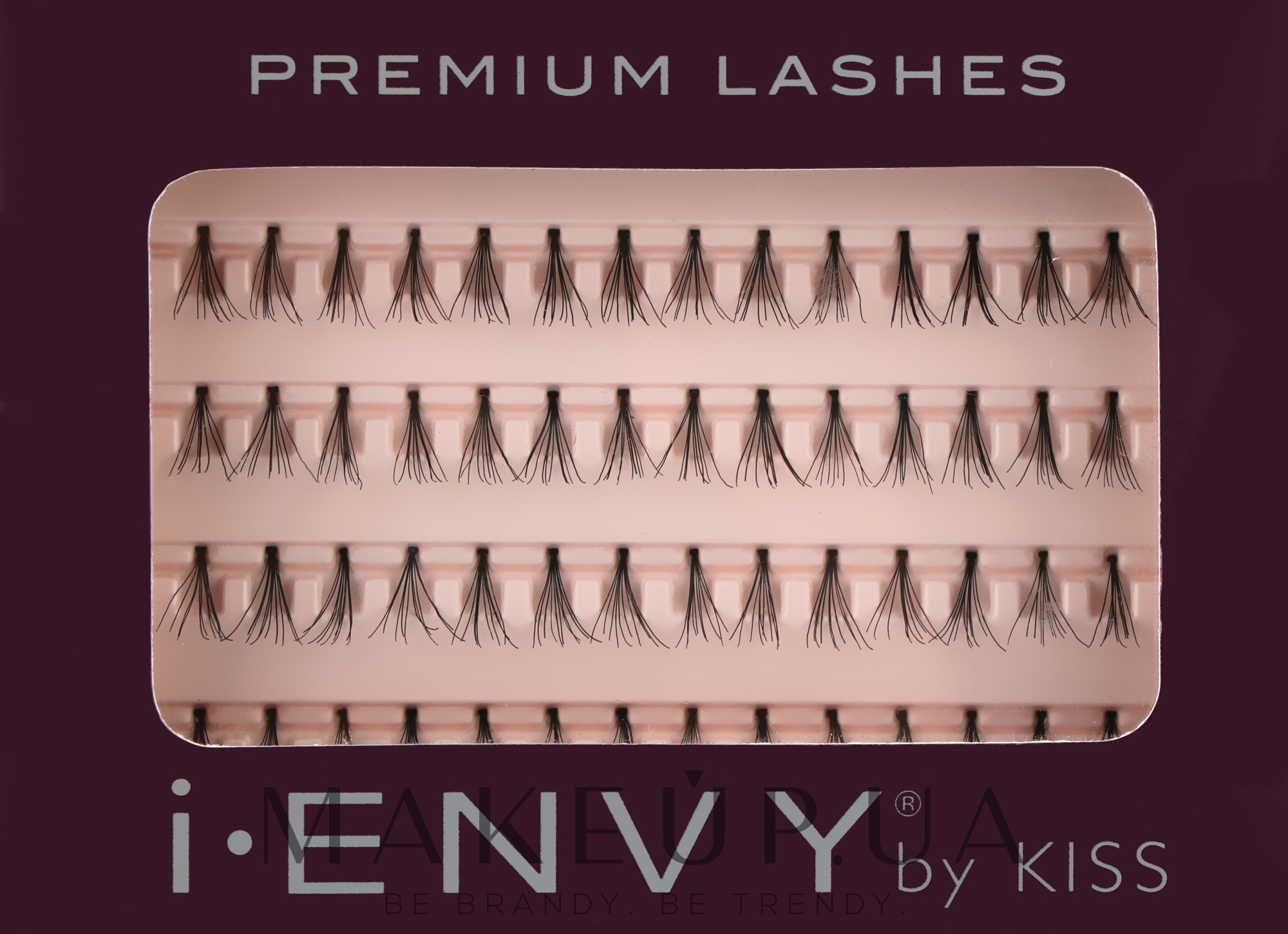 Набір накладних пучків без клею "Класика", короткі - Kiss Premium Lashes — фото 70шт