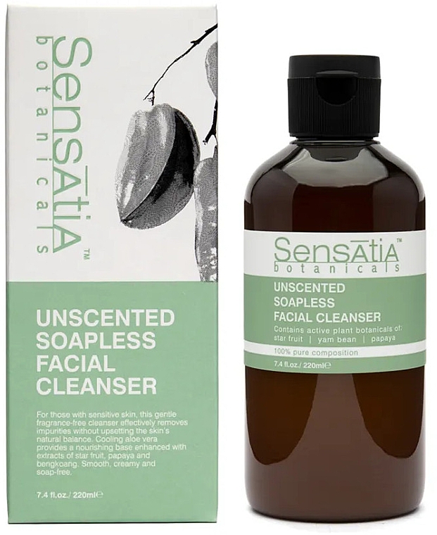 ПОДАРУНОК! Гель для вмивання чутливої шкіри - Sensatia Botanicals Unscented Soapless Facial Cleanser — фото N2