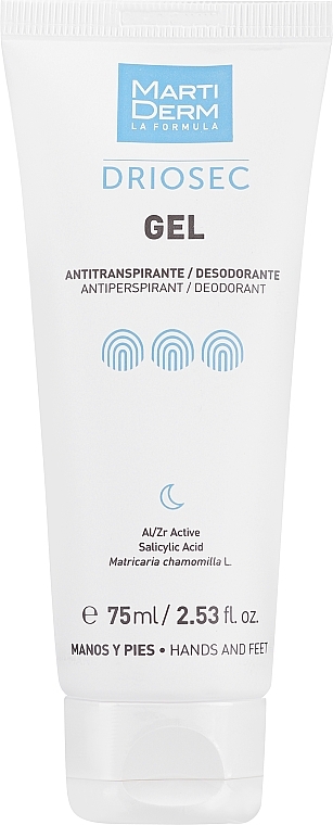 Дезодорант-гель для рук і ніг - Martiderm Driosec Deodorant Hand and Feet Gel — фото N1