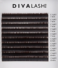 Ресницы для наращивания C 0.07 (7-8 мм), 10 линий, coffee - Divalashpro — фото N1